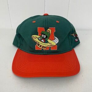 VTG Looney Tunes Marvin the Martian Snapback Hat Miami Colors 1993 Warner Bros